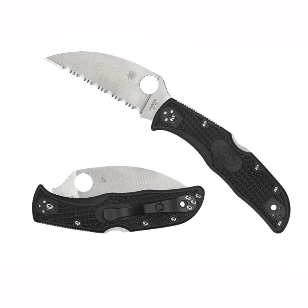 Couteau de poche Spyderco Endela avec manche FRN noir et lame VG-10 SpyderEgde C243FSWCBK