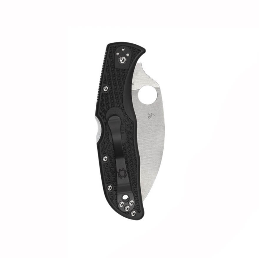Couteau de poche Spyderco Endela avec manche FRN noir et lame VG-10 PlainEgde C243FPWCBK