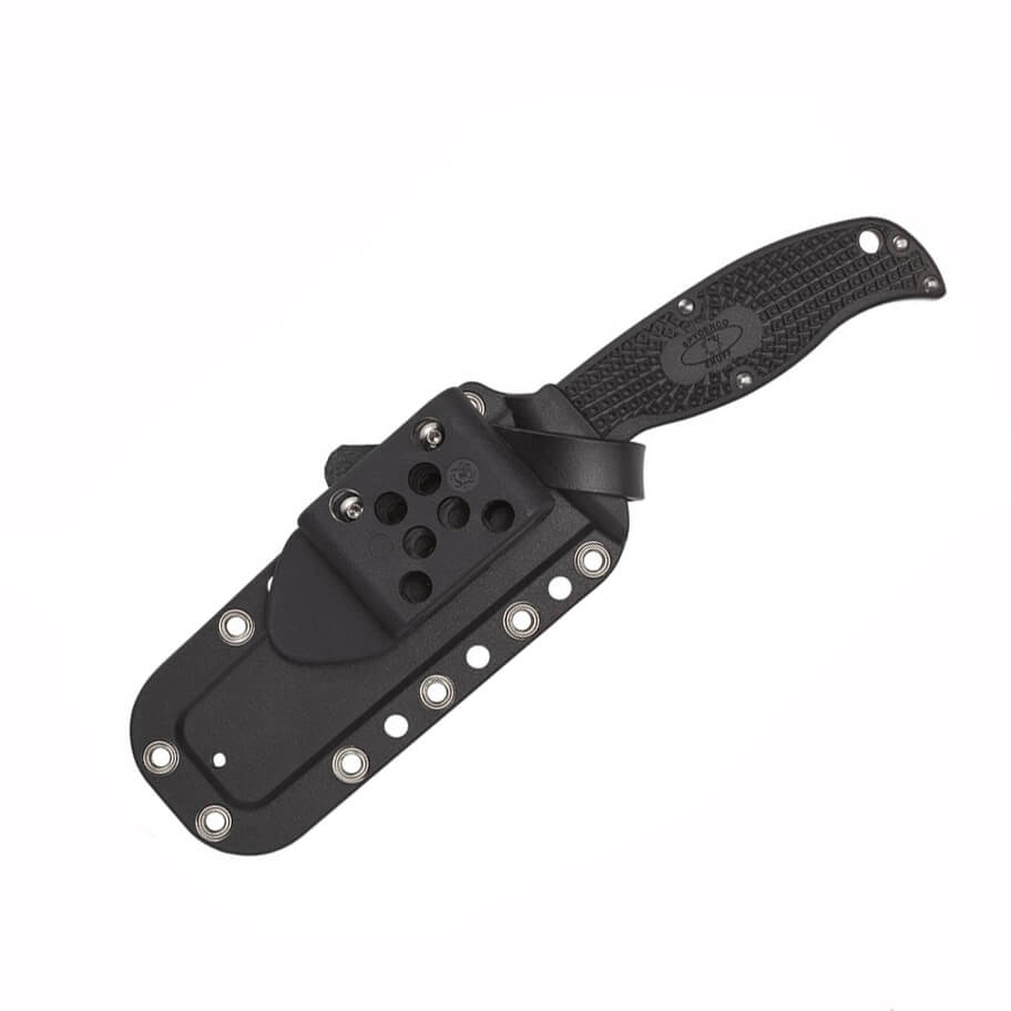 Faca Spyderco ENUFF 2 com cabo FRN preto e lâmina serrilhada VG-10 FB31SBK2