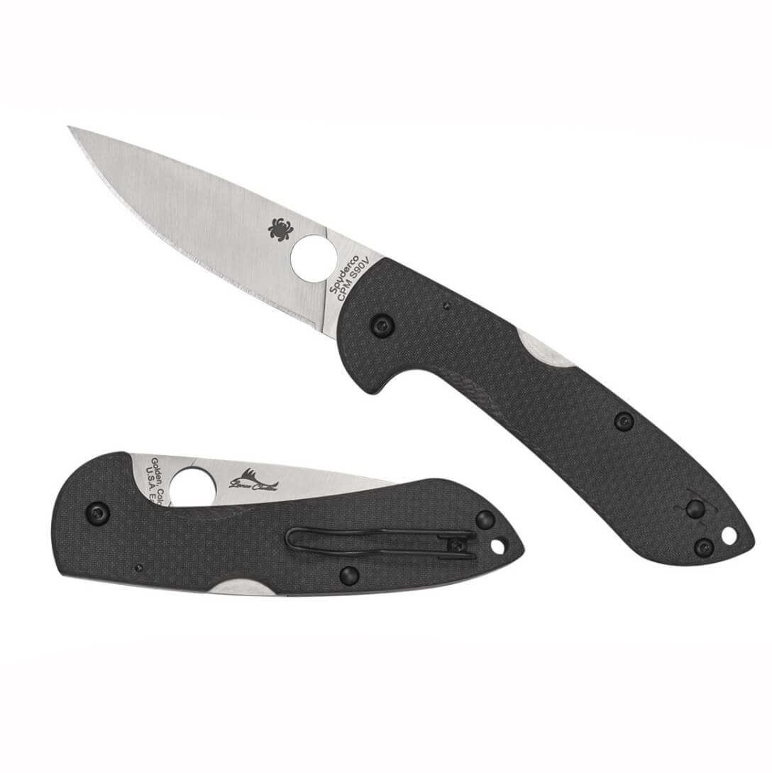 Navaja táctica Spyderco Siren con cachas de fibra de carbono y hoja de acero CPM-S90V C247CFP