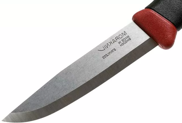 Couteau de bushcraft Morakniv Companion Spark Red 10,4 cm avec silex.