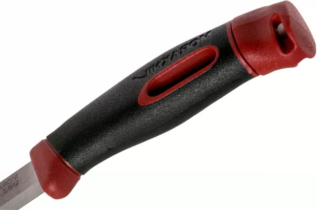 Couteau de bushcraft Morakniv Companion Spark Red 10,4 cm avec silex.