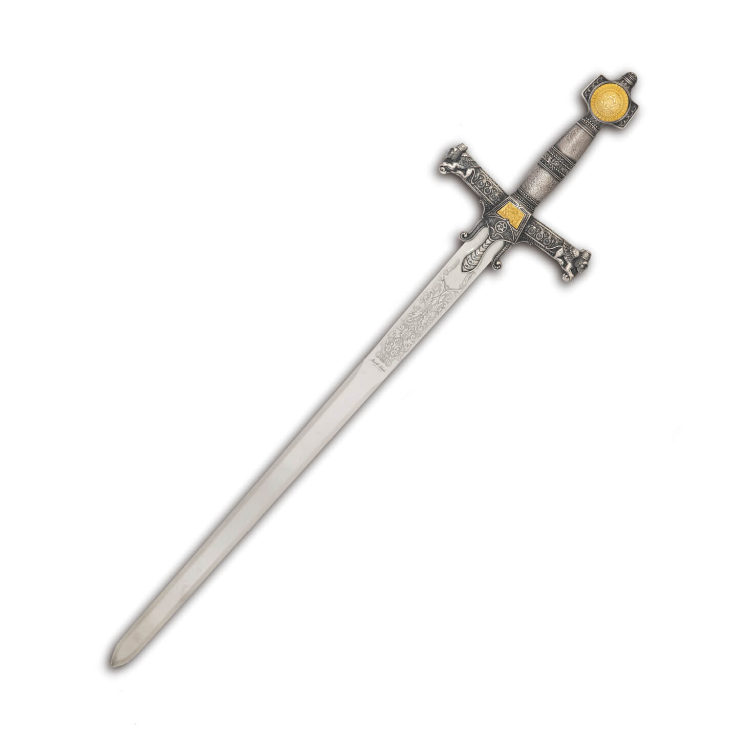 Espada Salomón cadete con empuñadura en plata con grabados Marto ...