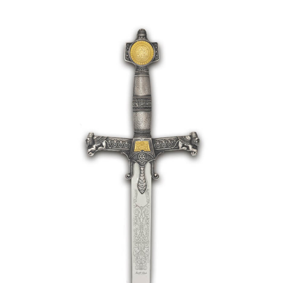 Épée de cadet Salomon avec manche en argent avec gravures Marto 8648