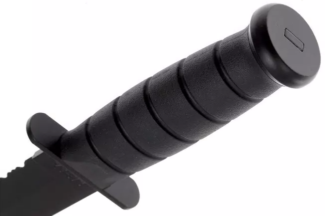 Faca tática Ka-Bar Kraton G Tanto 1245 - lâmina parcialmente serrilhada de 20 cm e bainha kydex