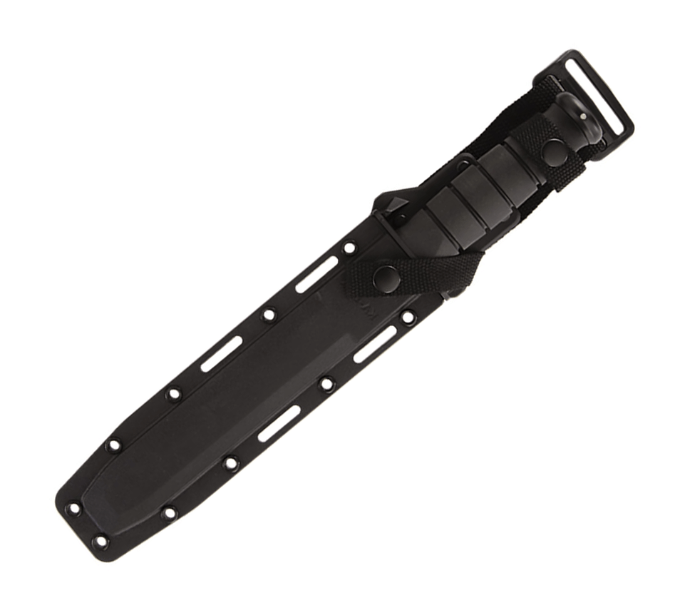 Faca tática Ka-Bar Kraton G Tanto 1245 - lâmina parcialmente serrilhada de 20 cm e bainha kydex