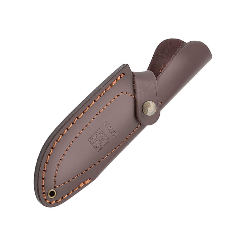 Cuchillo de caza Joker Montés II con mango de madera de olivo con virola y hoja de 11 cm