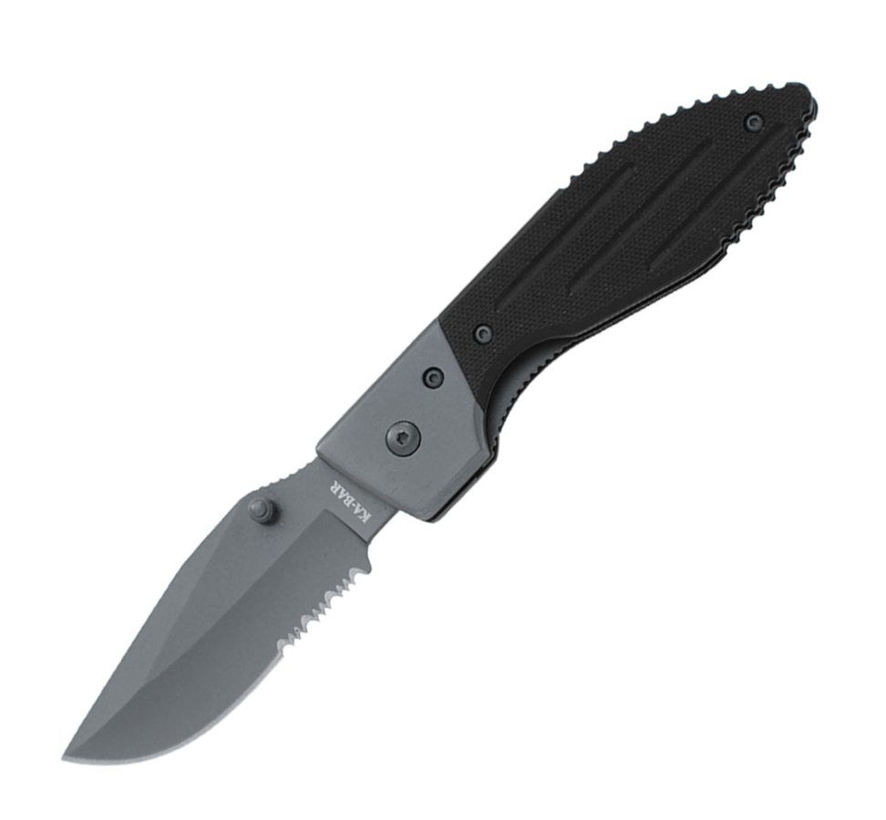 Navaja bolsillo Ka-Bar Warthog 3073 - Hoja drop point de 7,6 cm e...