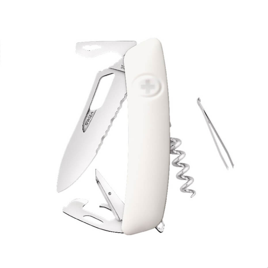 Navaja multiusos Swiza con 11 funciones y hoja dentada SH03 TR co...