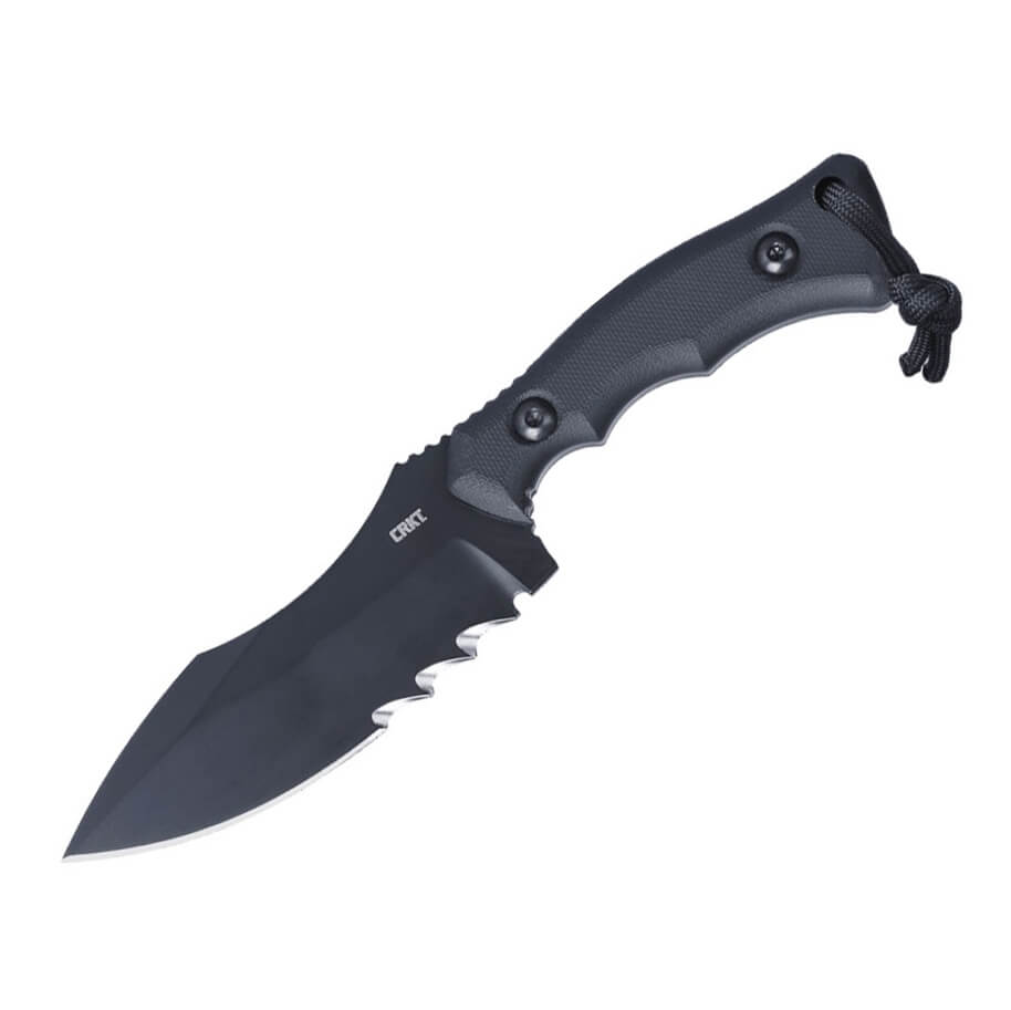 Cuchillo táctico CRKT Bugsy Black 3605KV  Serrated con mango de G...