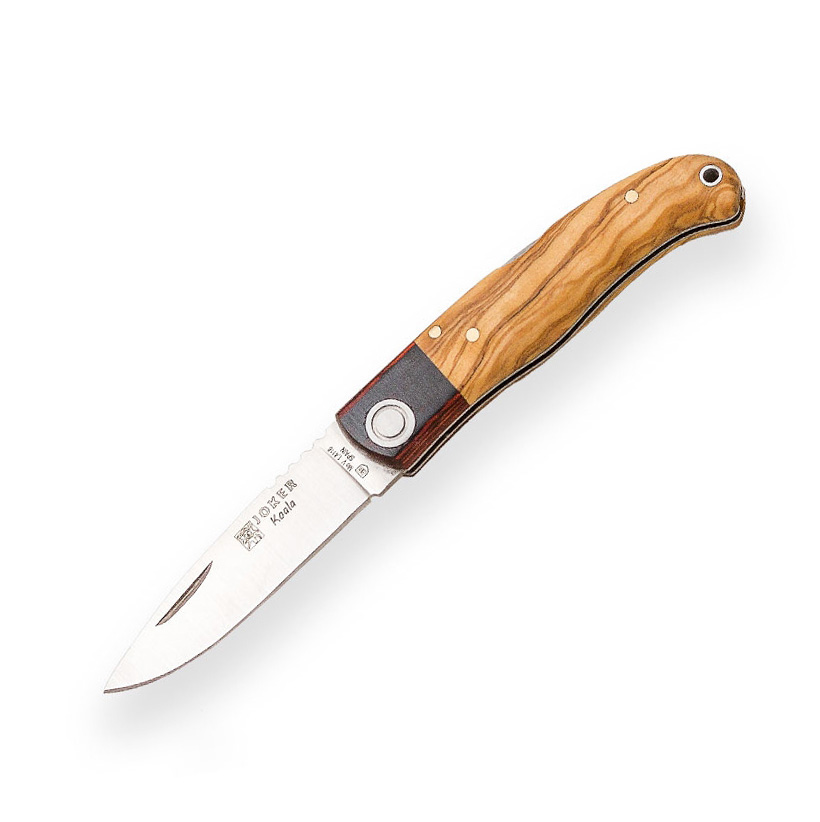 Navaja de bolsillo Joker Koala con mango de madera de olivo y hoj...