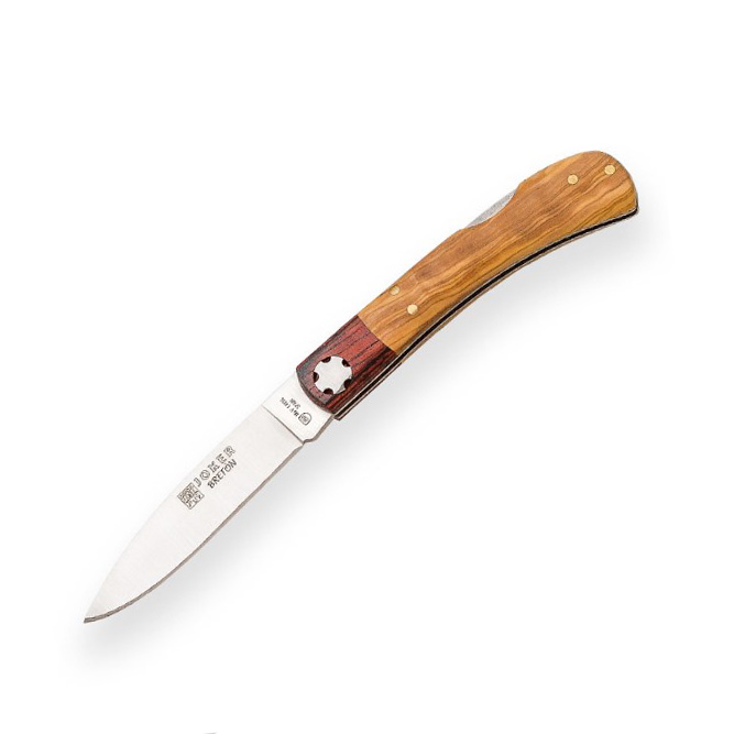 Navaja de bolsillo Joker Bretón con mango de madera de olivo y ho...