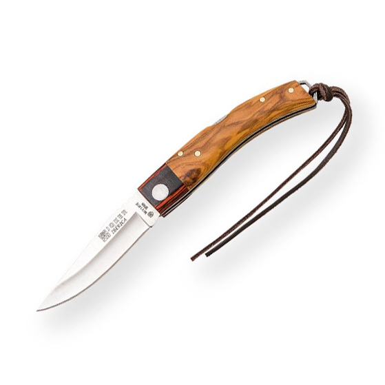 Navaja de bolsillo Joker Iberica con mango de madera de olivo y e...