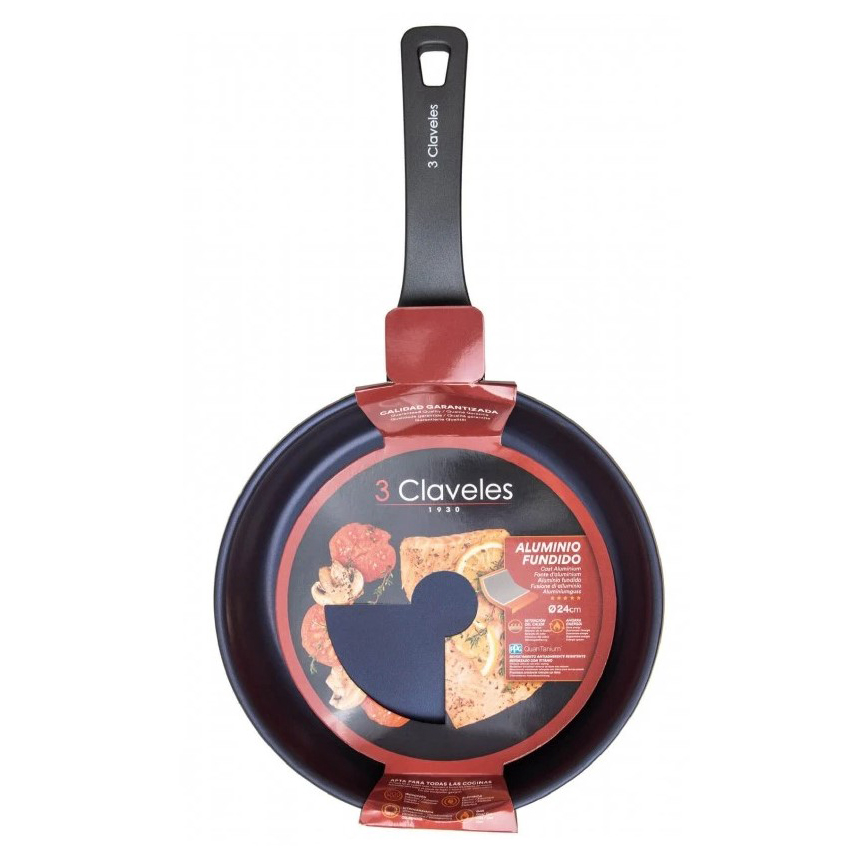 Sartén QuanTanium 24 cm 3 Claveles modelo Dark