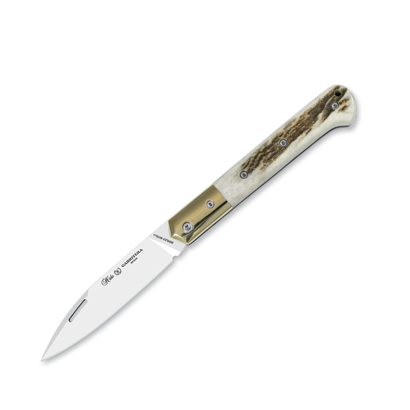 Navaja cabritera Nieto con mango de asta de ciervo y virola de la...