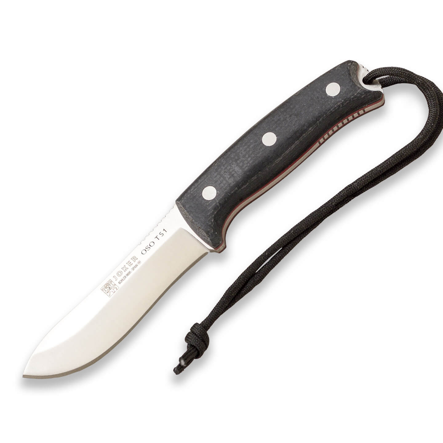 Cuchillo bushcraft Joker Oso TS1 yute micarta negra