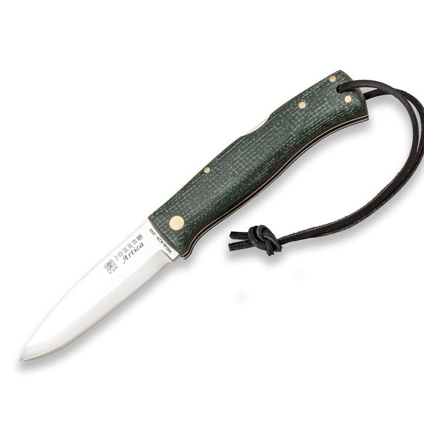 Joker Ártica Taschenmesser mit grünem Micarta-Griff und 8 cm Klin...