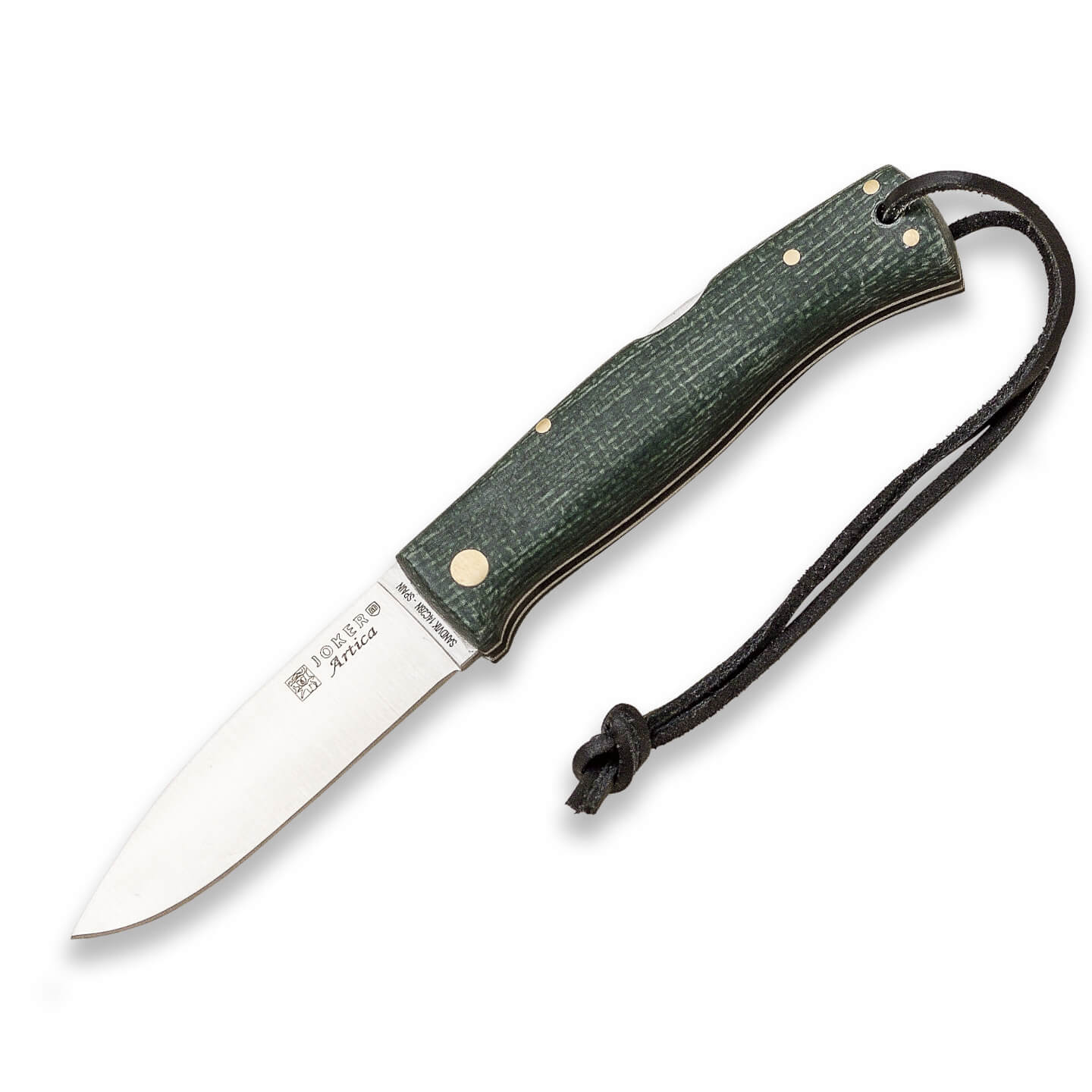 Navaja de bolsillo Joker Ártica con mango de micarta verde y hoja...