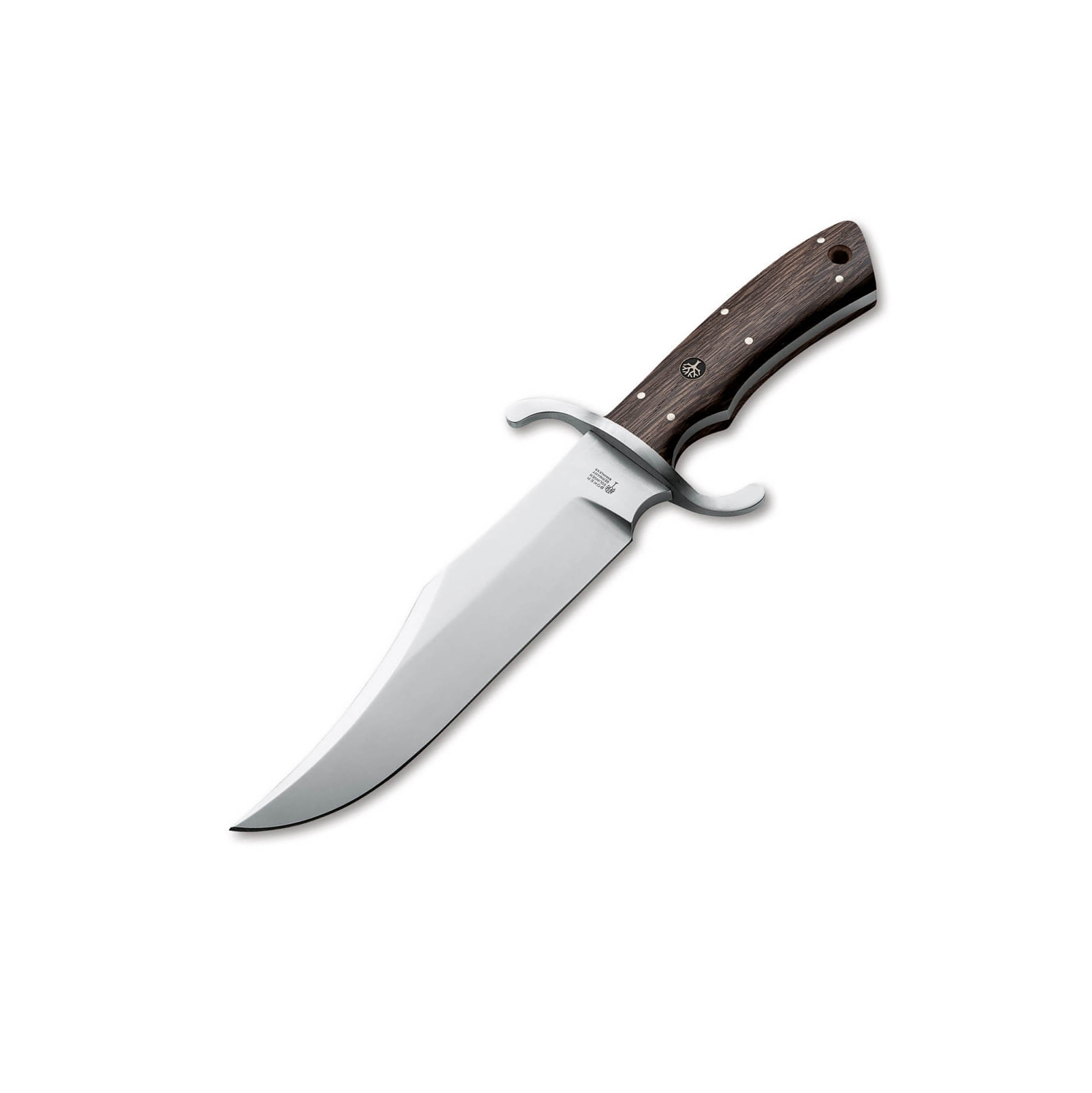 Cuchillo de caza Bowie N690 de Boker con mango de madera de roble