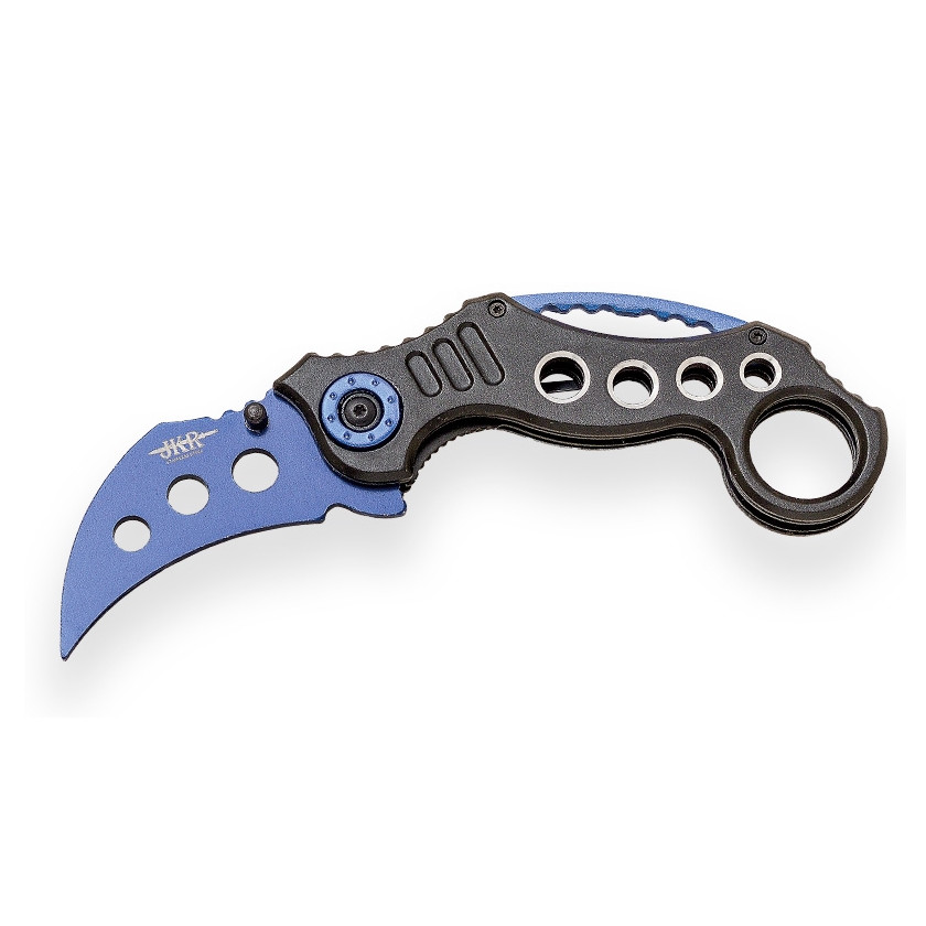 Navaja Karambit de entrenamiento, hoja de 7,3 cm y apertura manua...