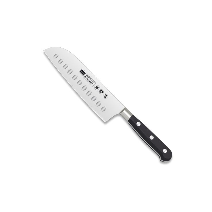 Cuchillo santoku con hoja forjada de 17,5 cm y mango de polioxime...