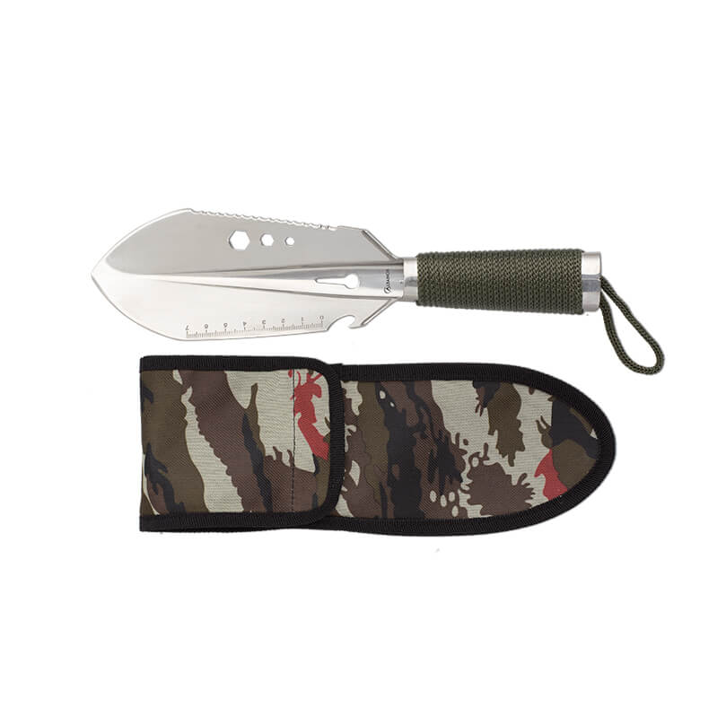 Pala de supervivencia con funda camuflaje
