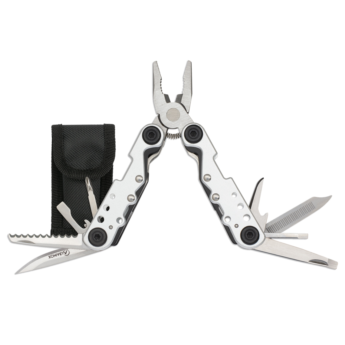 Alicate multiusos con 9 herramientas con funda de nylon