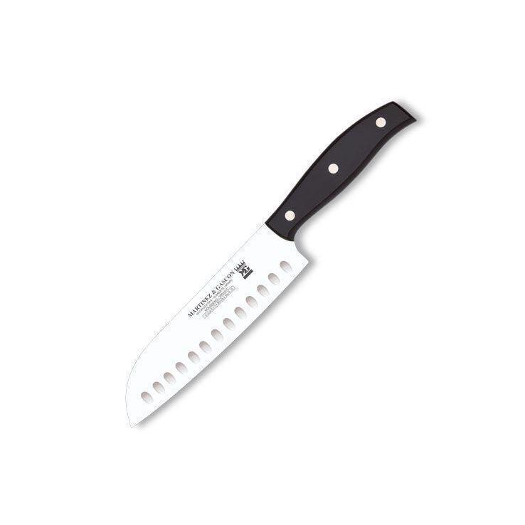 Cuchillo santoku con hoja enteriza de 18,5 cm y mango de polioxim...