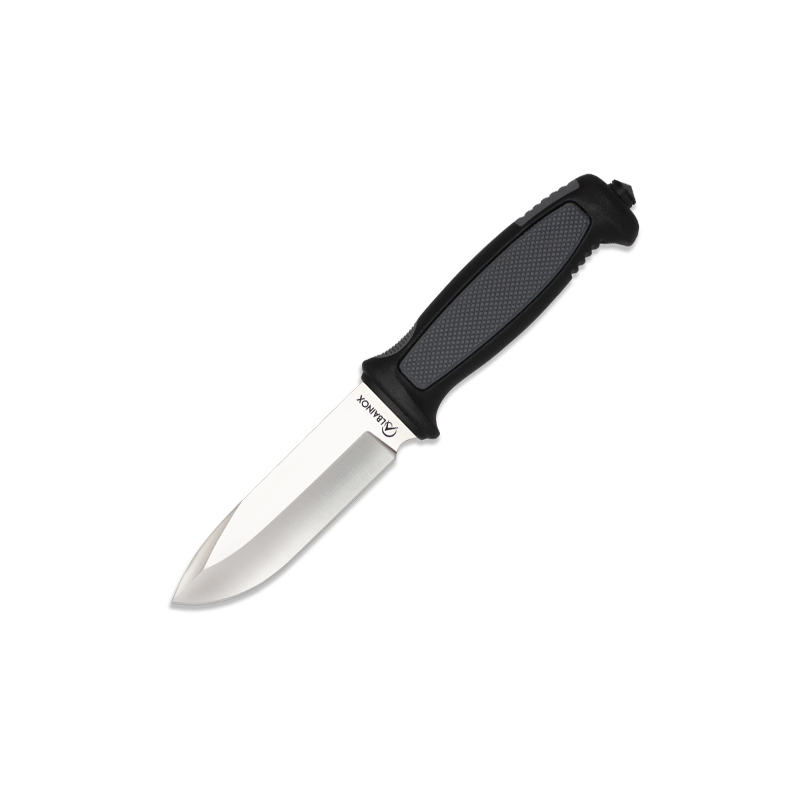 Cuchillo táctico con hoja de 11 cm y funda rígida negra