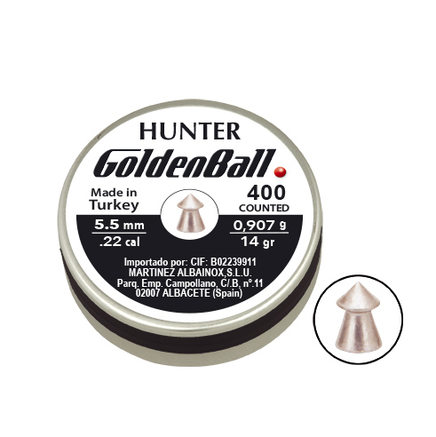 Plomos Goldenball Hunter Calibre 5.5 mm 400 pcs