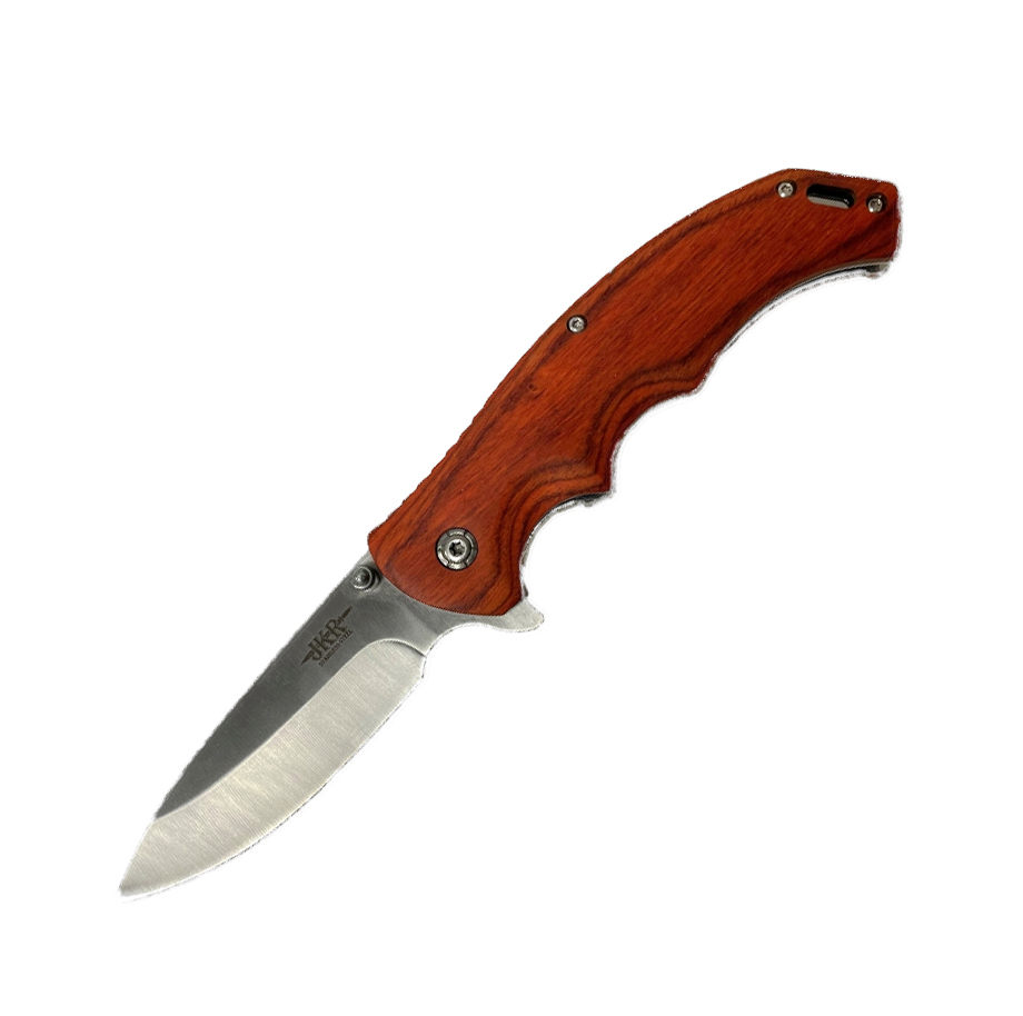 Navaja de bolsillo JKR con mango de madera roja