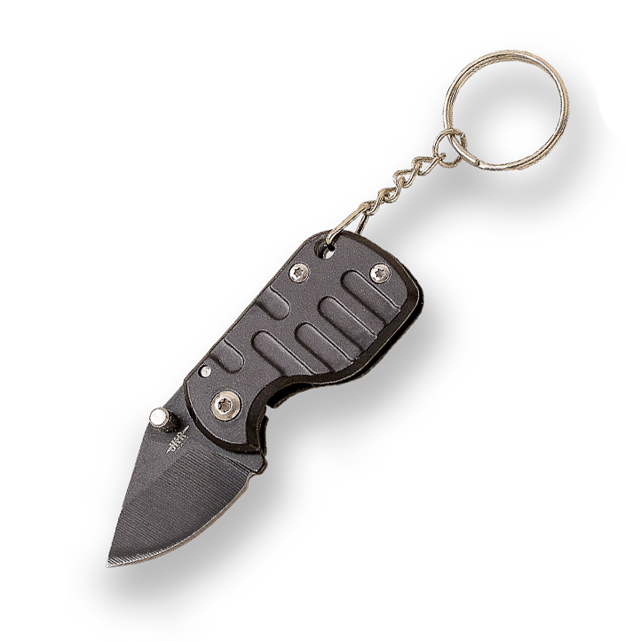 Navaja llavero JKR con mango de aluminio negro