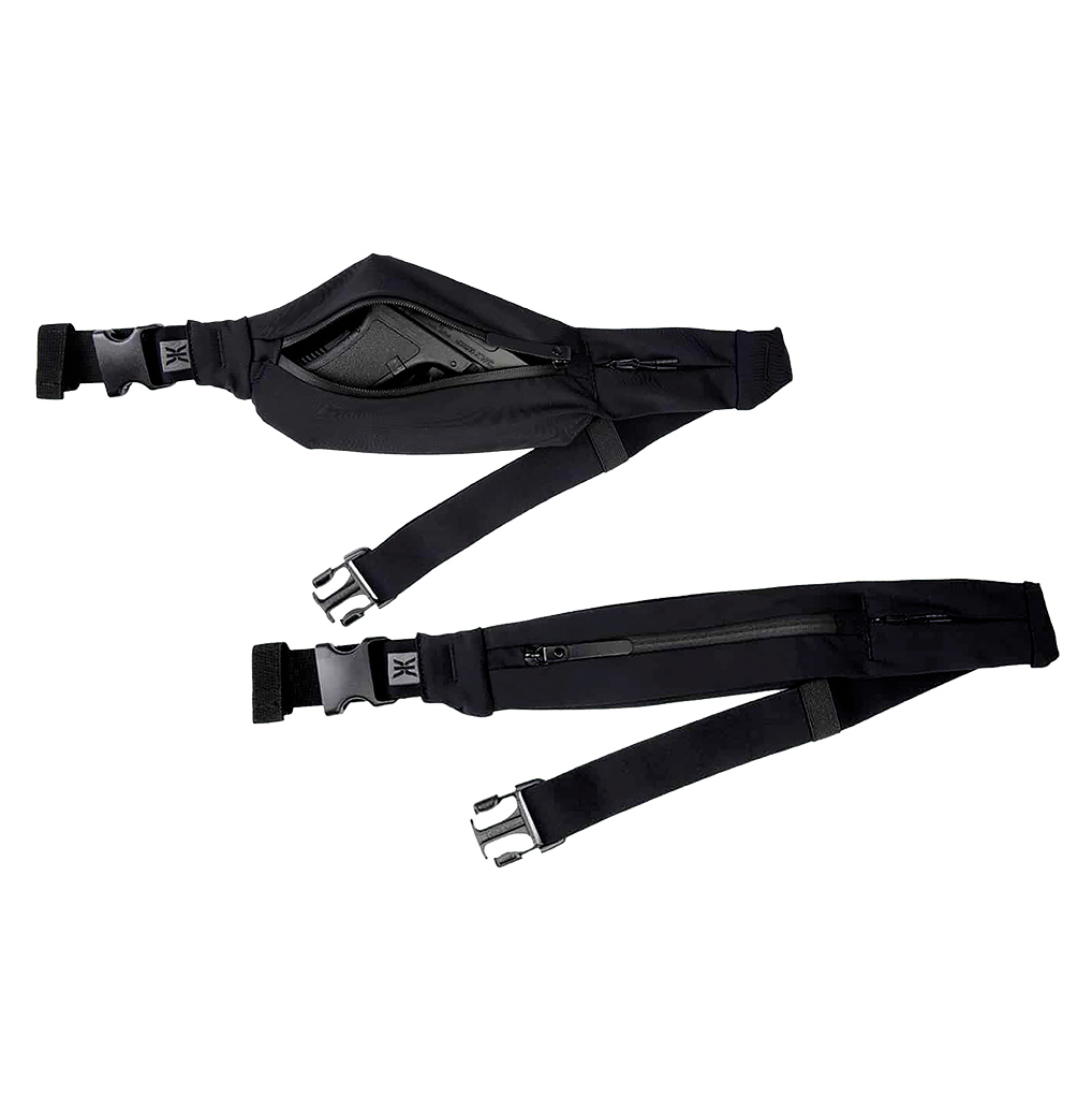 Cinturón riñonera negro GK para arma automática y accesorios