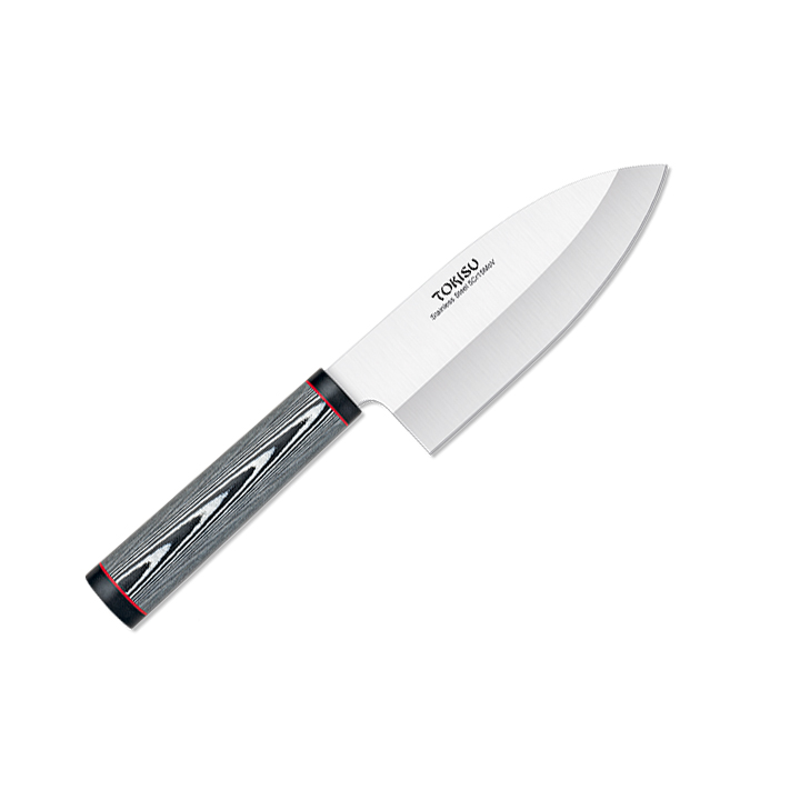 Cuchillo de cocina Deba con hoja de 16 cm y mango de G10 patrón d...