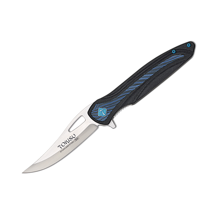 Navaja táctica Tokisu con hoja D2 de 8.4 cm y mango de G10 damasc...