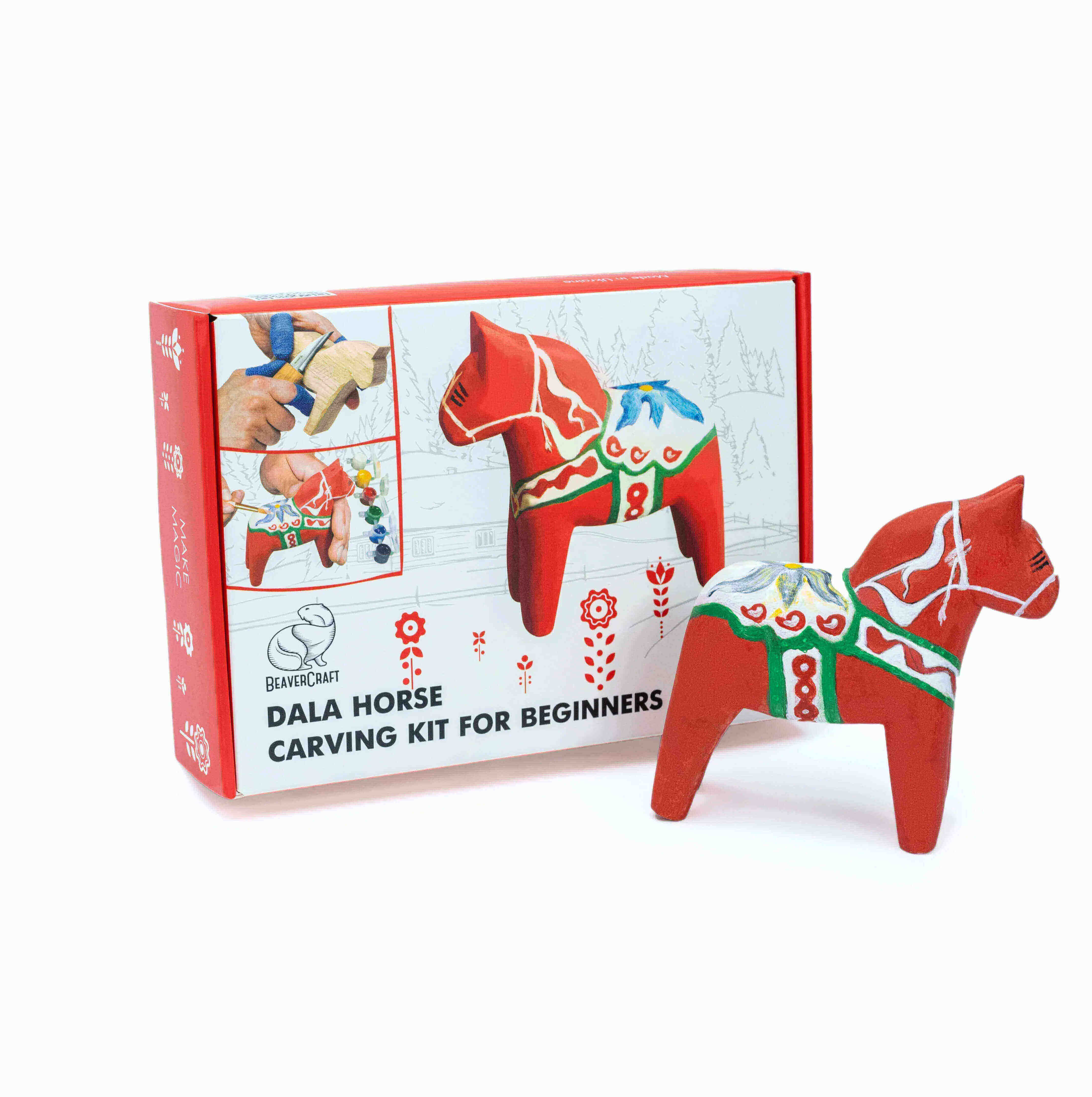 Kit de tallado Beavercraft de un Caballo de Dalecarlia
