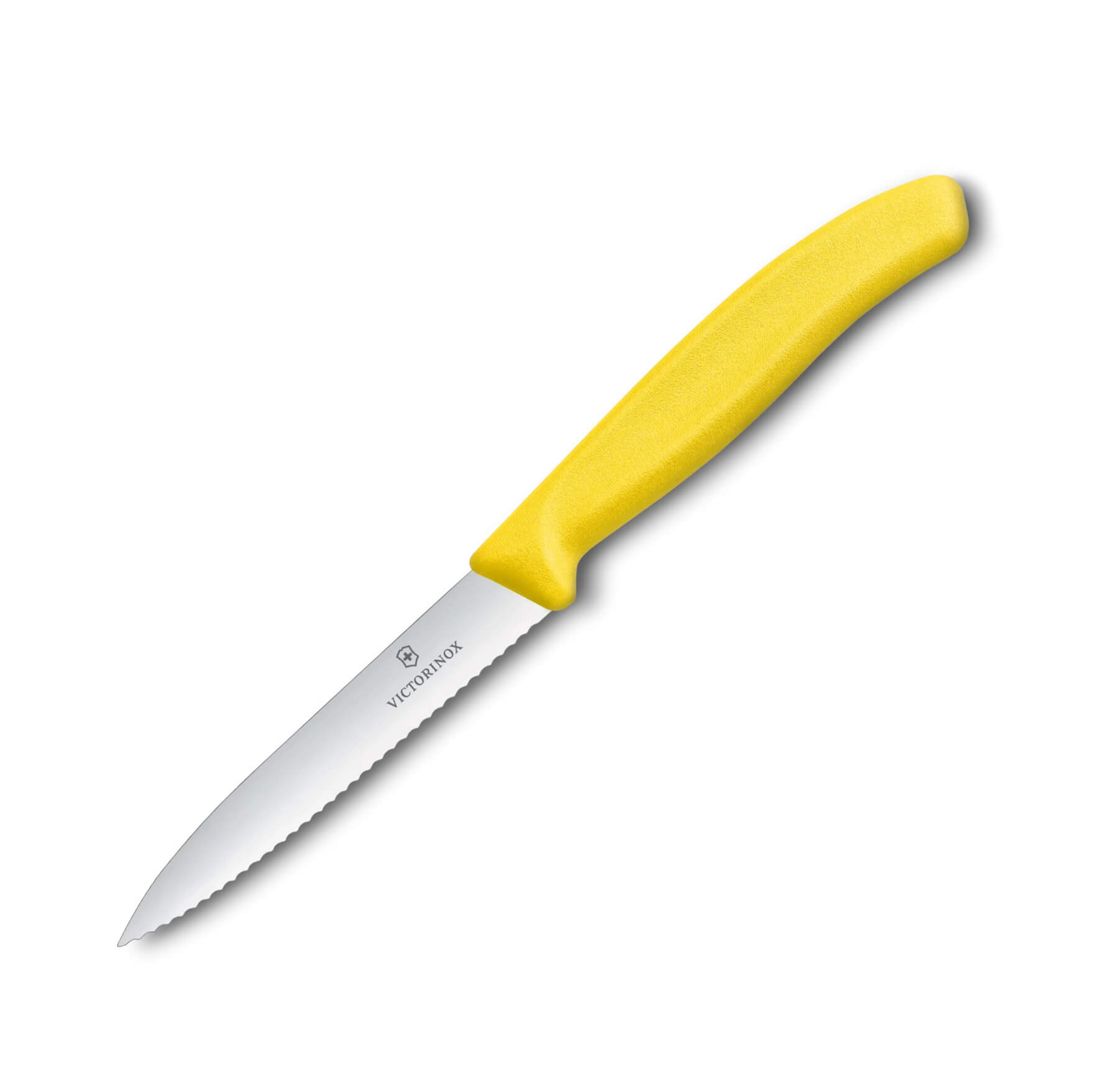 Cuchillo para verdura Victorinox de mango amarillo con filo denta...