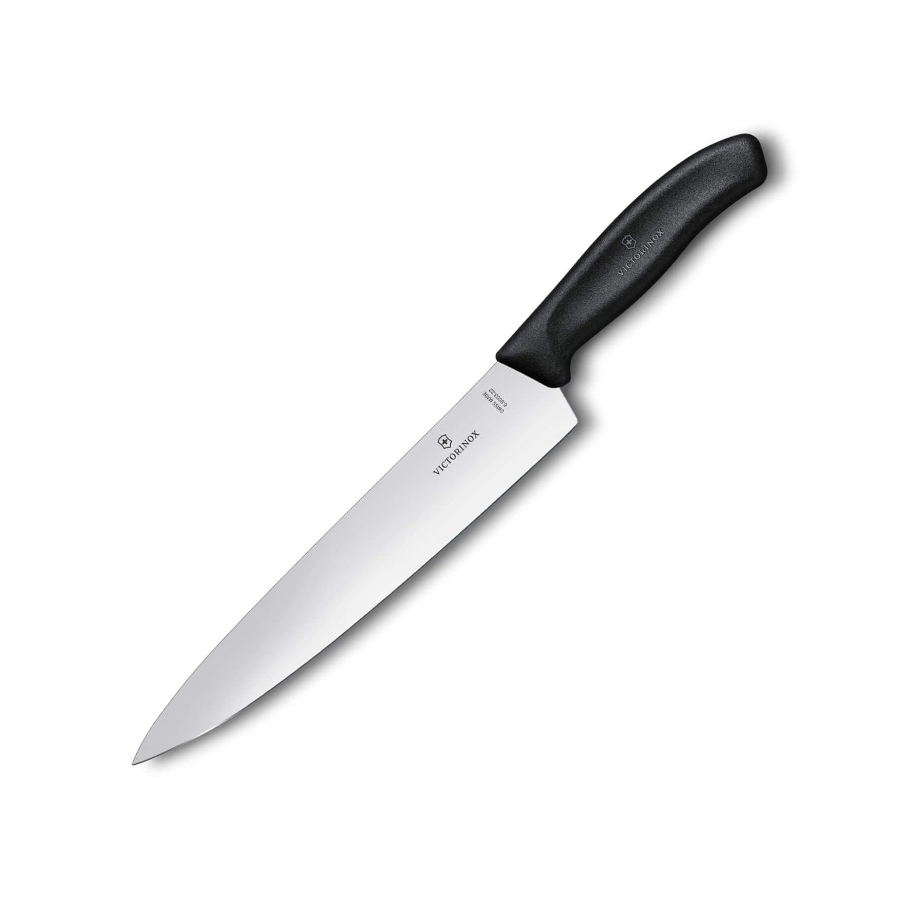 Cuchillo de chef Victorinox de mango negro con hoja de 22 cm y fi...