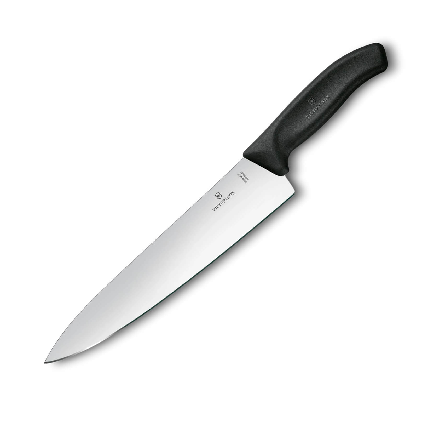 Cuchillo de chef Victorinox de mango negro con hoja de 25 cm y fi...