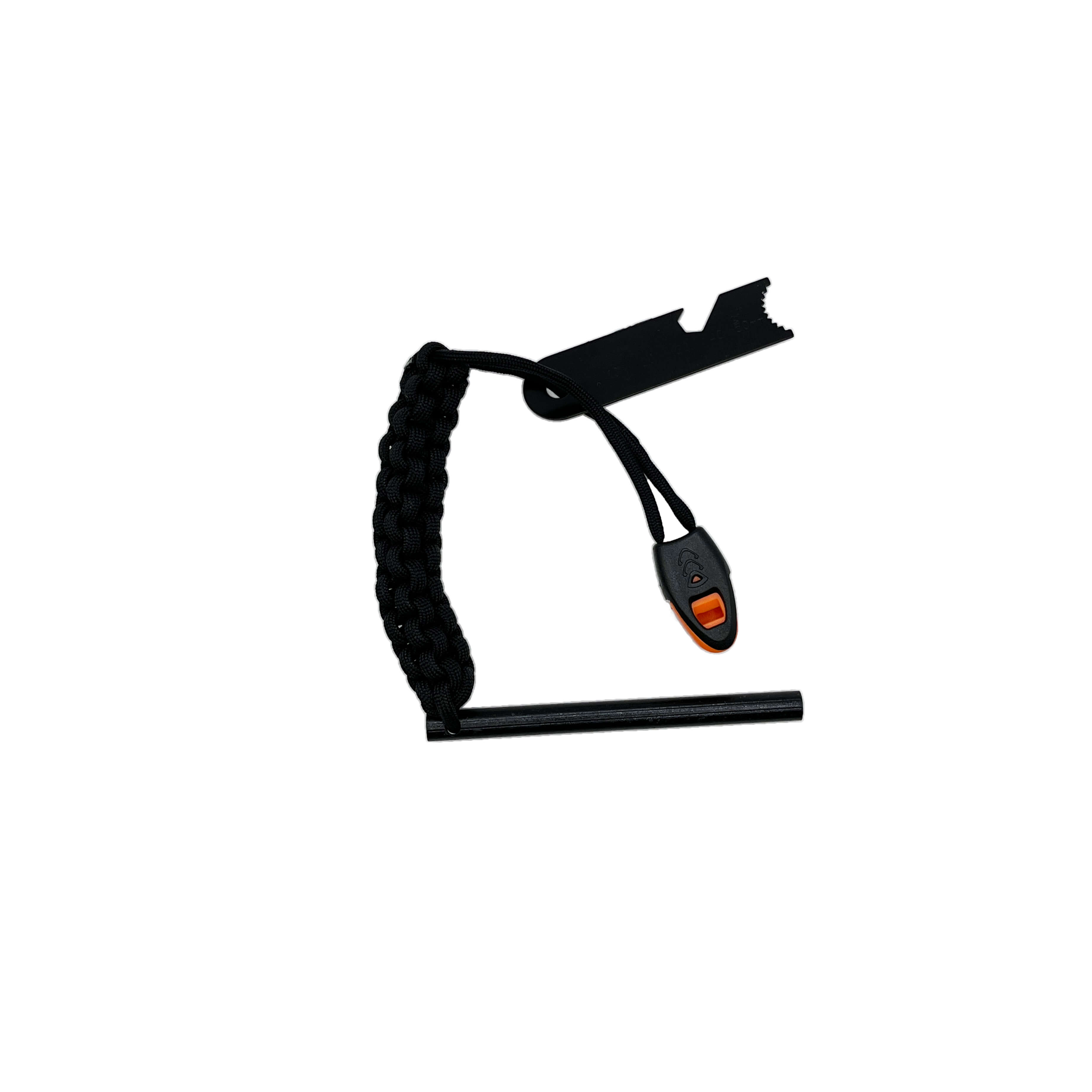 Amarok-4F Bushcraft-Messer mit schwarzem Micarta-Griff und 4-Zoll-Klinge mit flacher Kante und Feuerstein