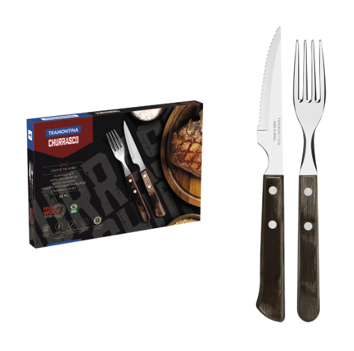 Set cuchillos y tenedores para barbacoa de 12 piezas Tramontina