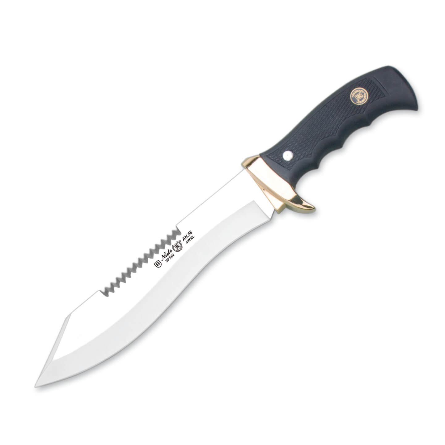 Cuchillo de caza Nieto Aventurero con mango de forprene y zamak c...