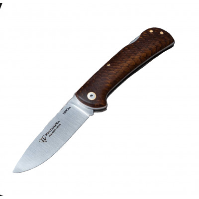 Navaja Cudeman con mango de madera de juma marrón. Incluye funda ...