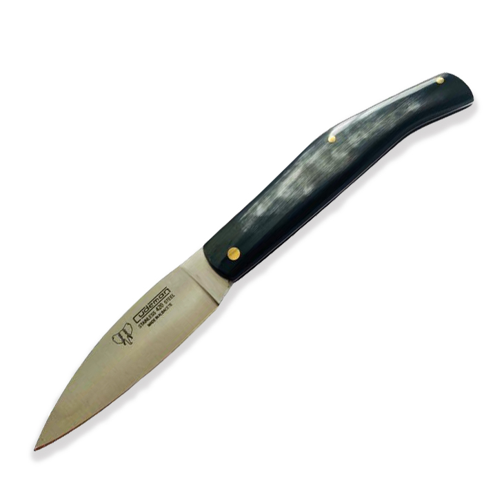 Canivete Cudeman. Cabo em chifre de touro polido. 9 cm