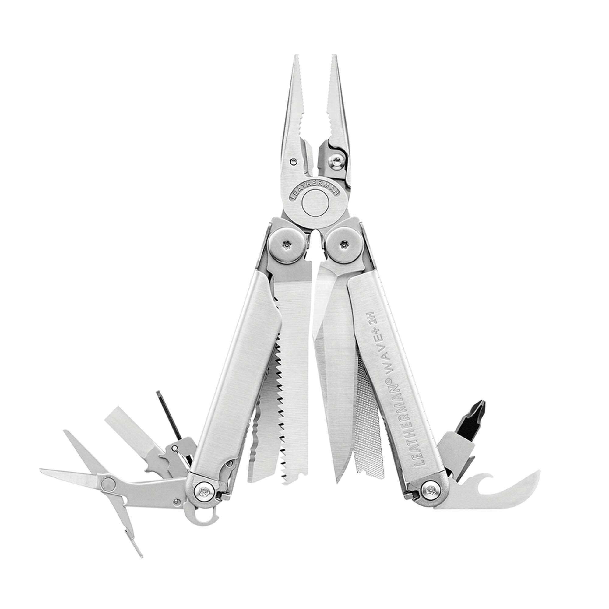 Multiherramienta Leatherman Wave + 2H con 18 usos y funda molle n...