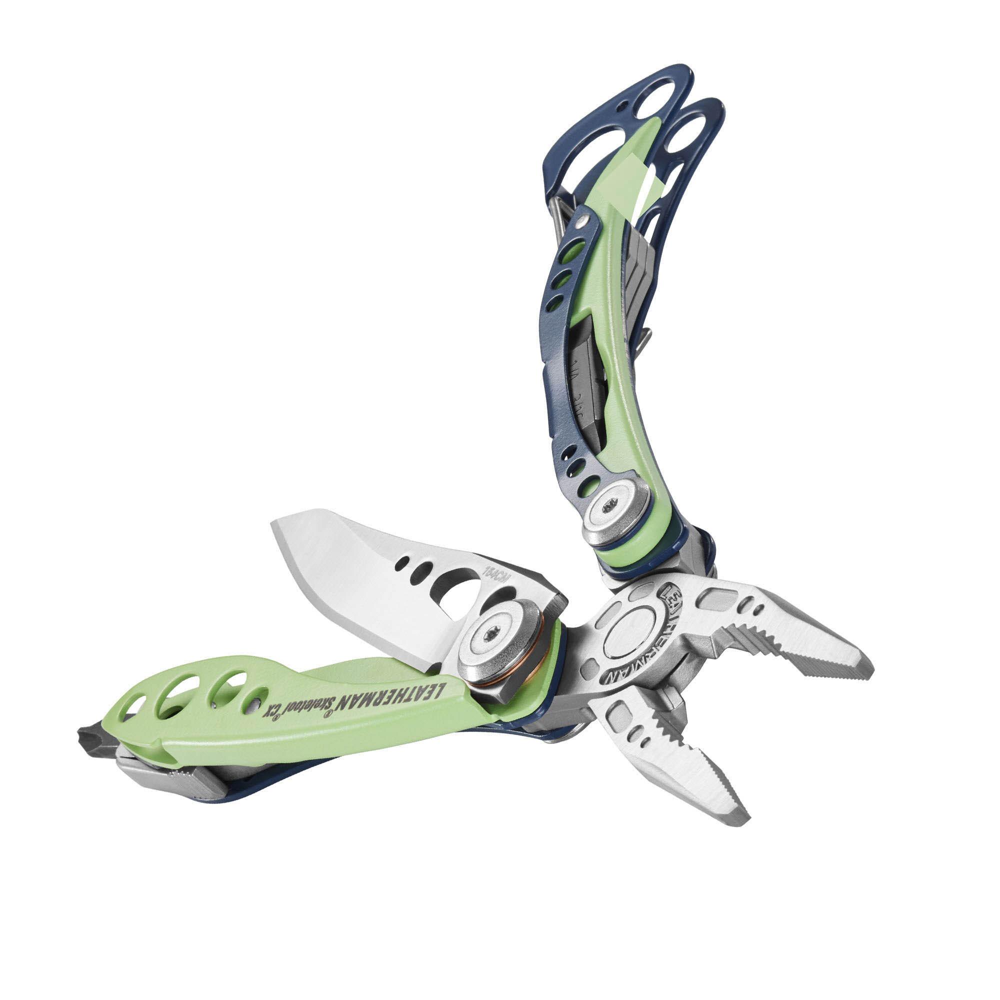 Herramienta multiusos Leatherman Skeletool CX Verdant con 7 usos