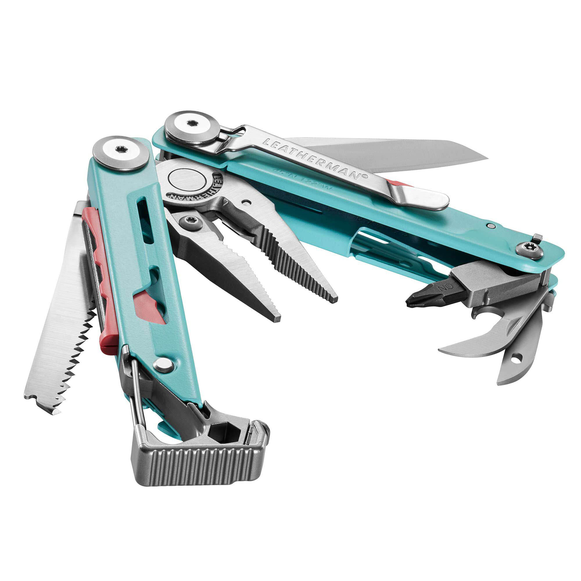 Leatherman Signal Aqua und Grau Multi-Tool-Zange mit schwarzer Nylonscheide