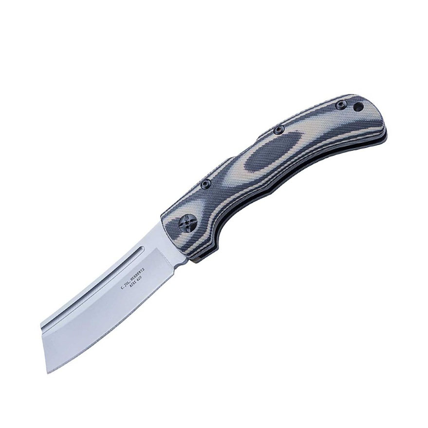 Navaja táctica con mango de G10 negro y hoja punta cortada con lo...