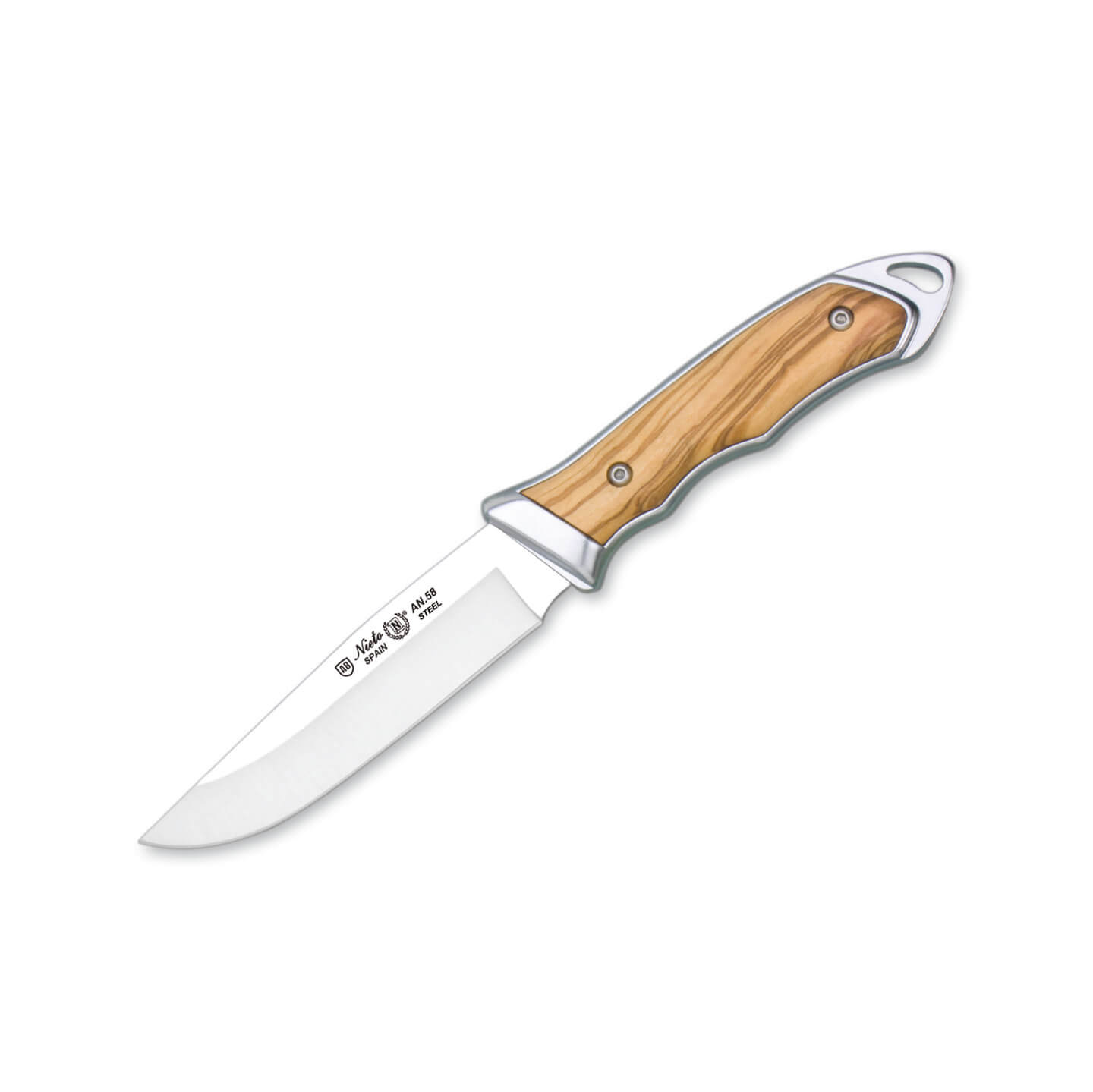 Cuchillo de caza Nieto Aventura con mango de ABS, zamak y madera ...
