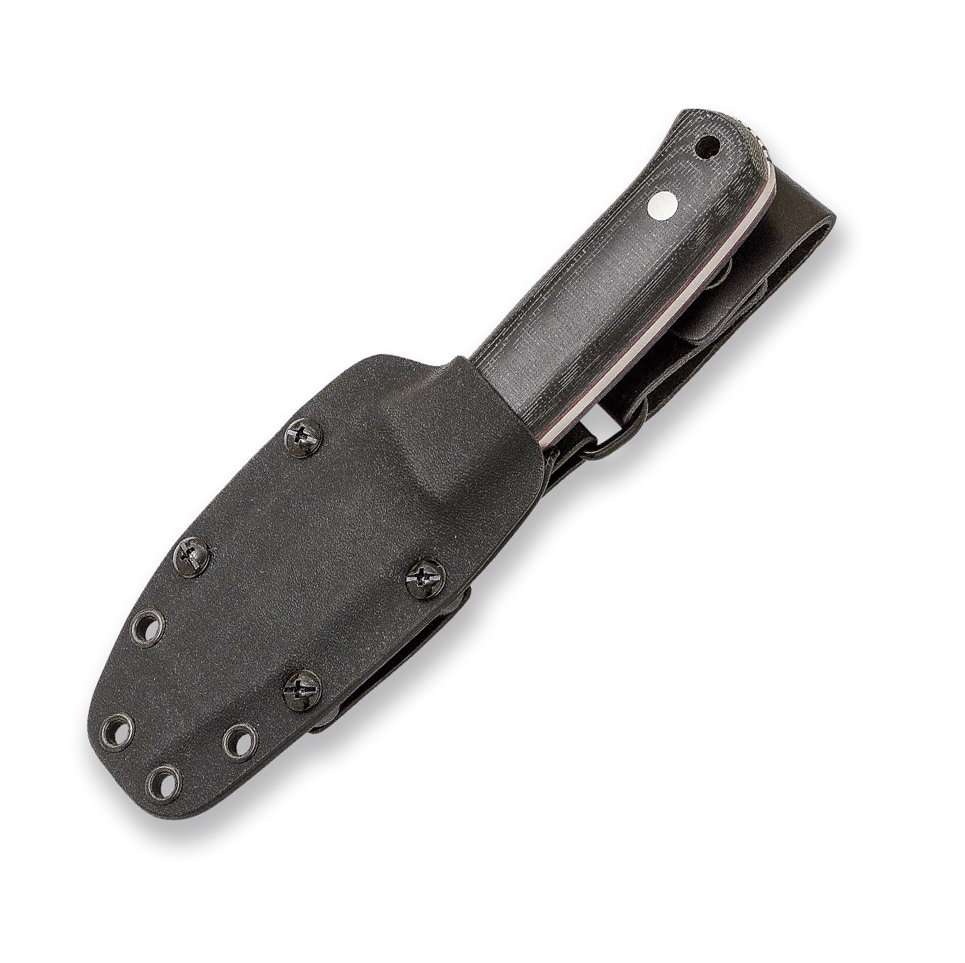 Joker Erizo TS2 con mango de micarta canvas negra. Funda de kydex incluida.